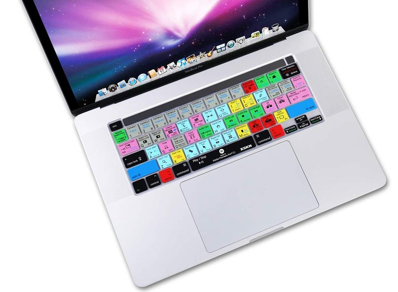 XSKN Premiere Pro CC English Silicone Shortcuts Keyboard Cover Skin for Touch Bar Models 2019 MacBook Pro 16 inch A2141 2020 MacBook Pro 13.3 inch A2251/A2289/A2338 M1 Keyboard US Version - Image 3